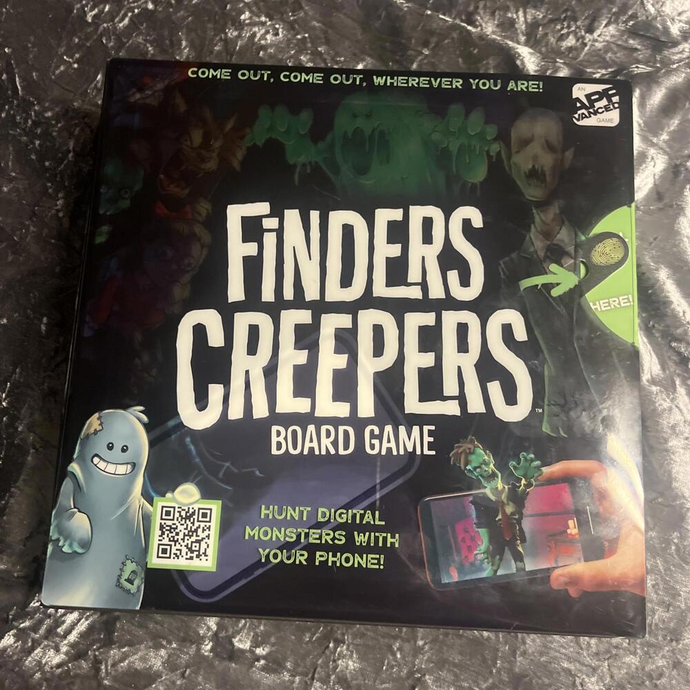Finders Creepers Board Game Hunt Digital Monsters with Phone 2-4 Players Ages 8+